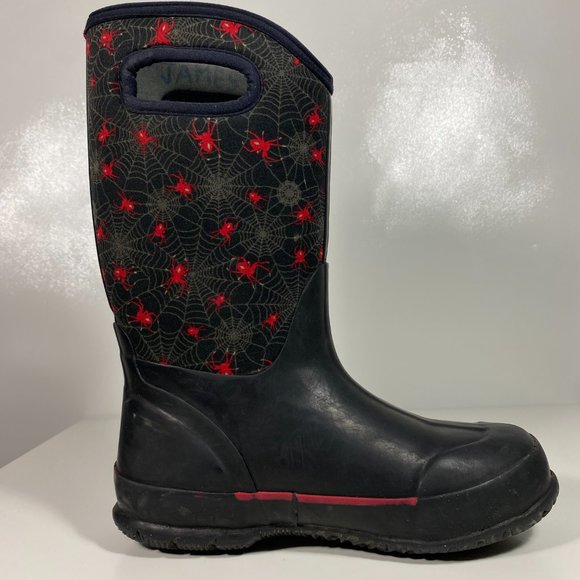 Bogs Youth Boots Classic II Hockey Waterproof Rain Rubber Black Sz 4Y - Picture 8 of 13